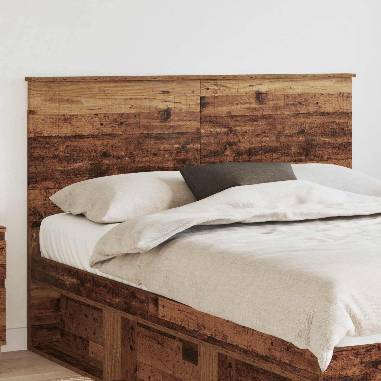 Headboard with Headboard Old Wood 140 cm Engineered wood