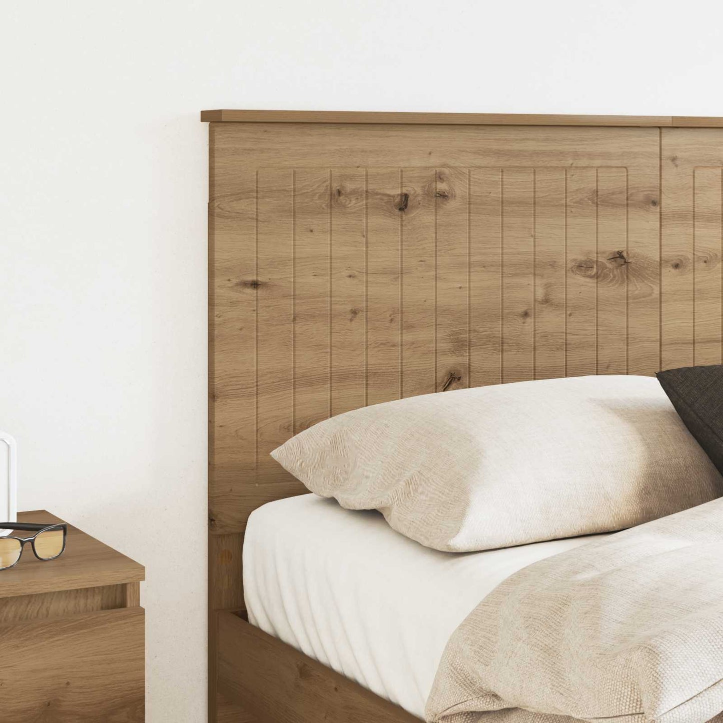 Headboard with Headboard Artisan Oak 140 cm Engineered wood