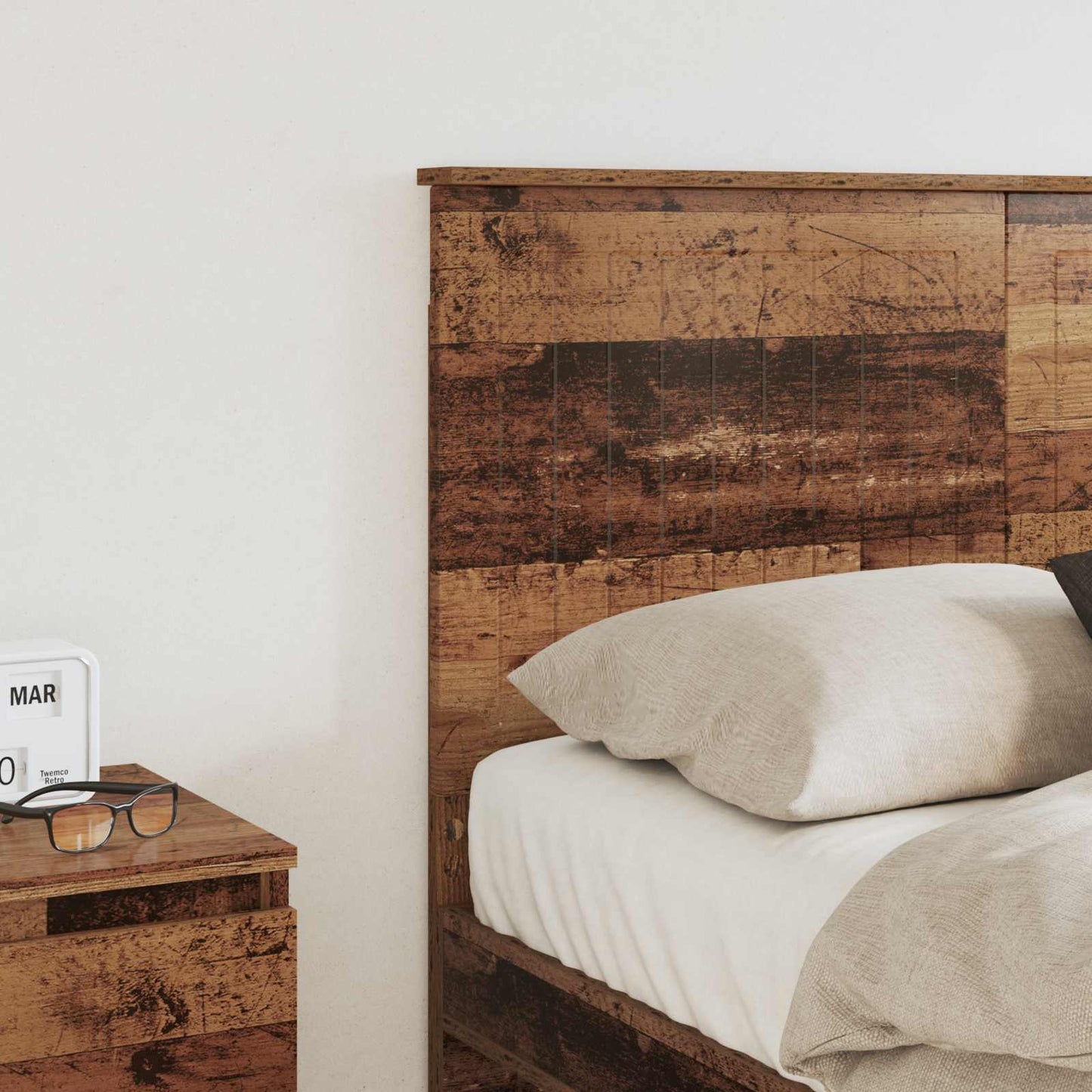 Headboard with Headboard Old Wood 135 cm Engineered wood