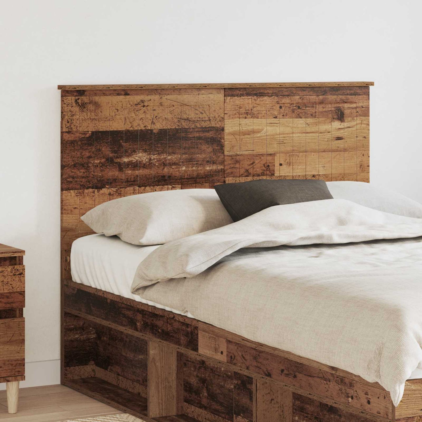 Headboard with Headboard Old Wood 135 cm Engineered wood