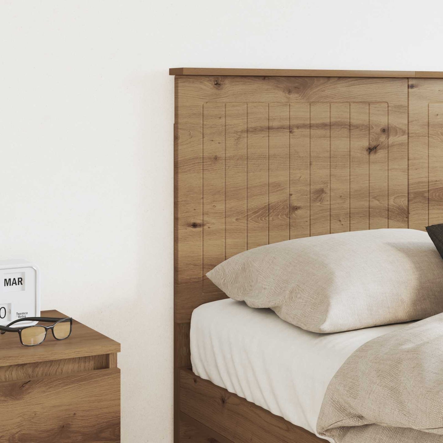Headboard with Headboard Artisan Oak 135 cm Engineered wood