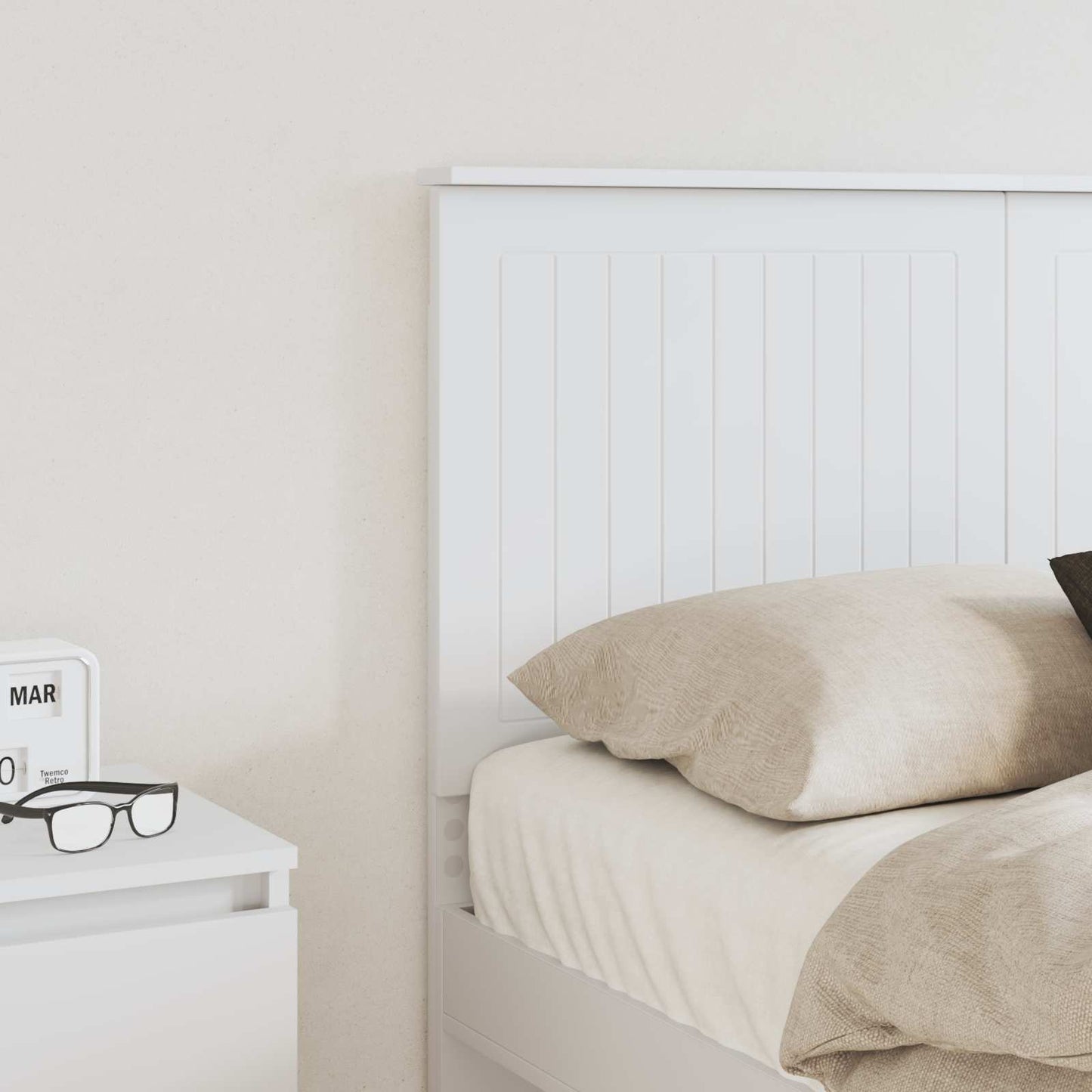 Headboard with Headboard White 120 cm Engineered wood