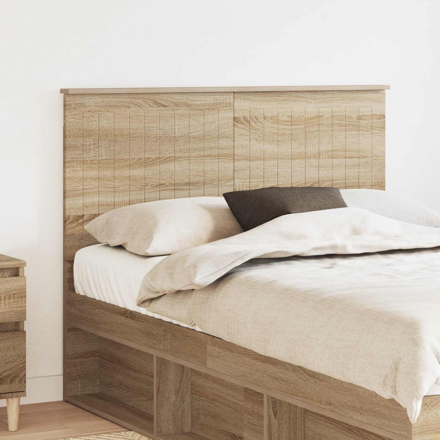 Headboard with Headboard Sonoma Oak 120 cm Engineered wood