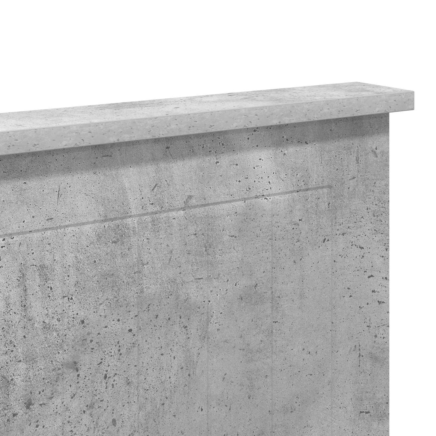 Headboard with Headboard Concrete Grey 120 cm Engineered wood