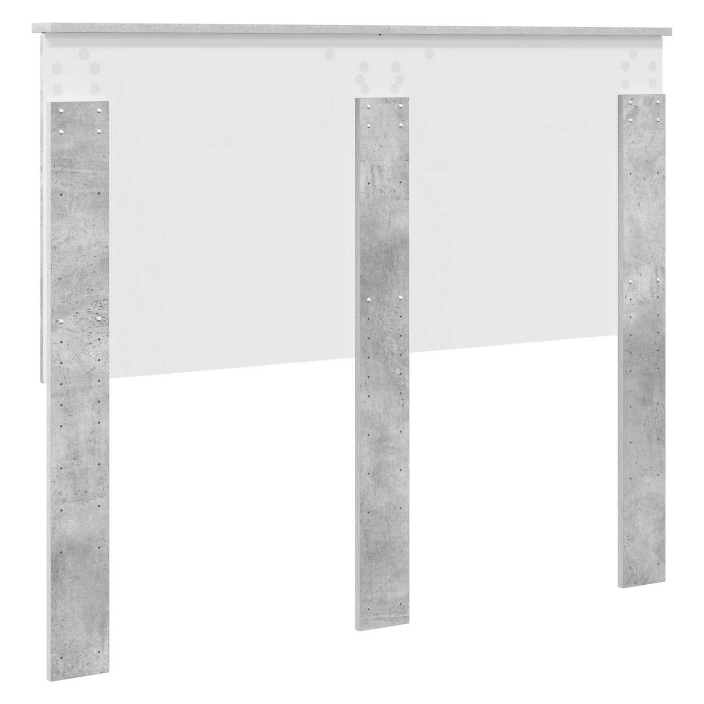 Headboard with Headboard Concrete Grey 120 cm Engineered wood