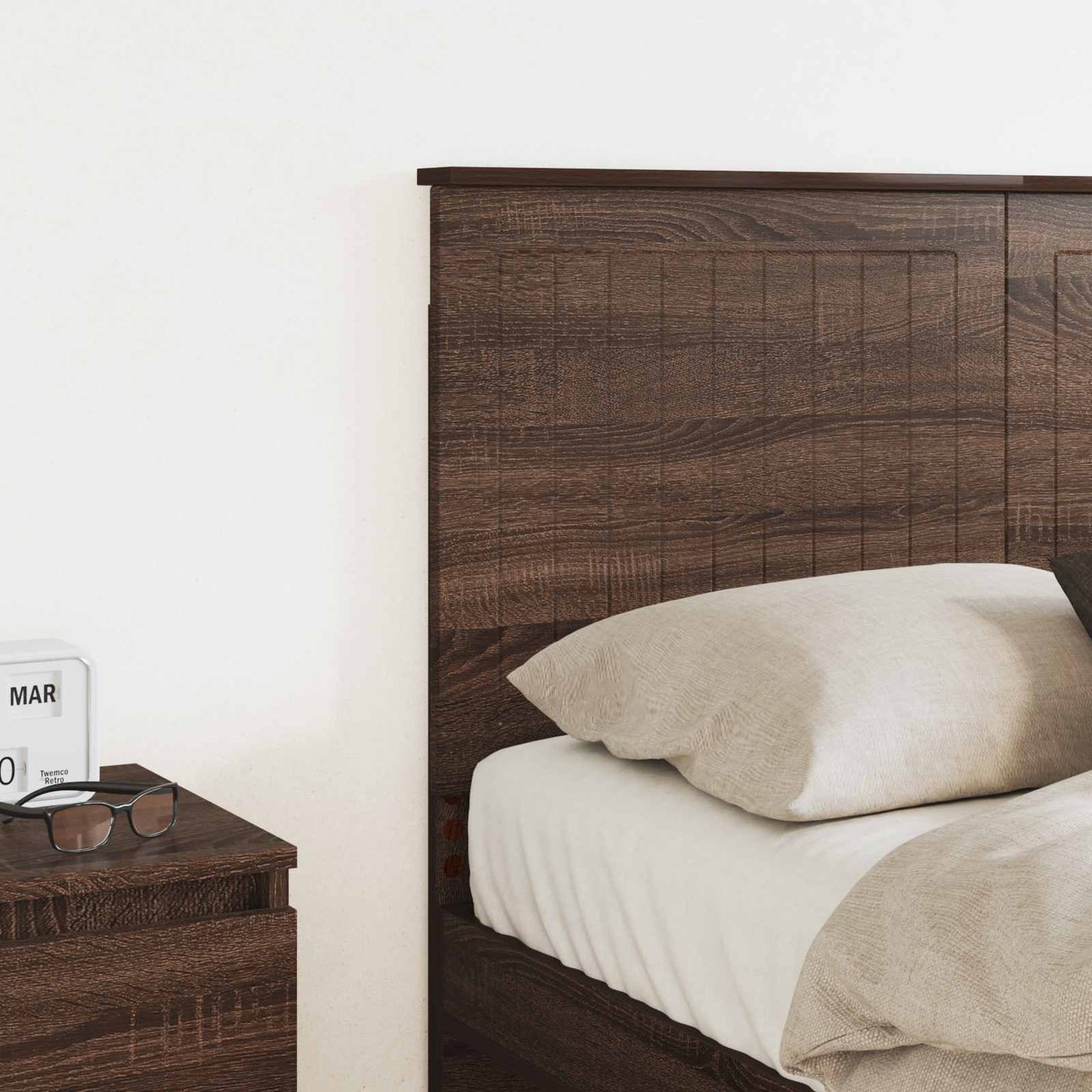 Headboard with Headboard Brown Oak 120 cm Engineered wood