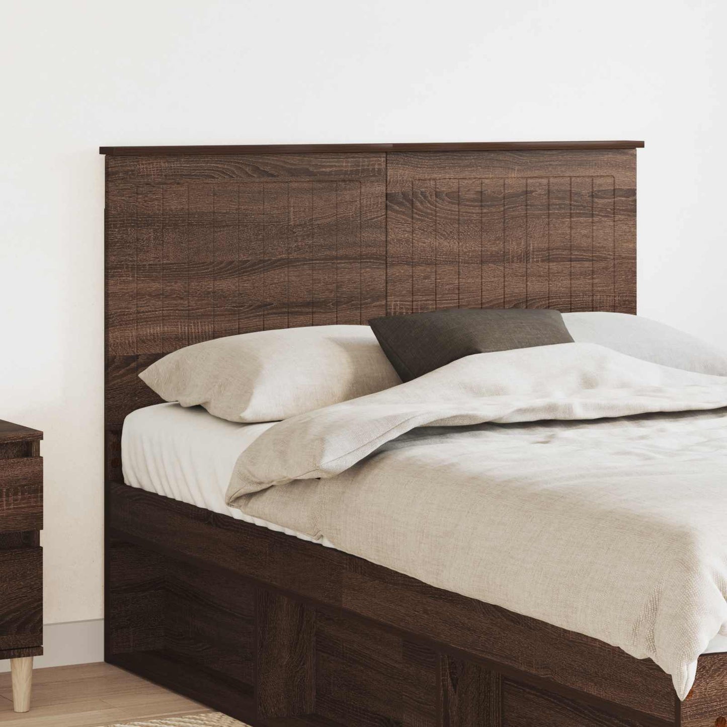 Headboard with Headboard Brown Oak 120 cm Engineered wood