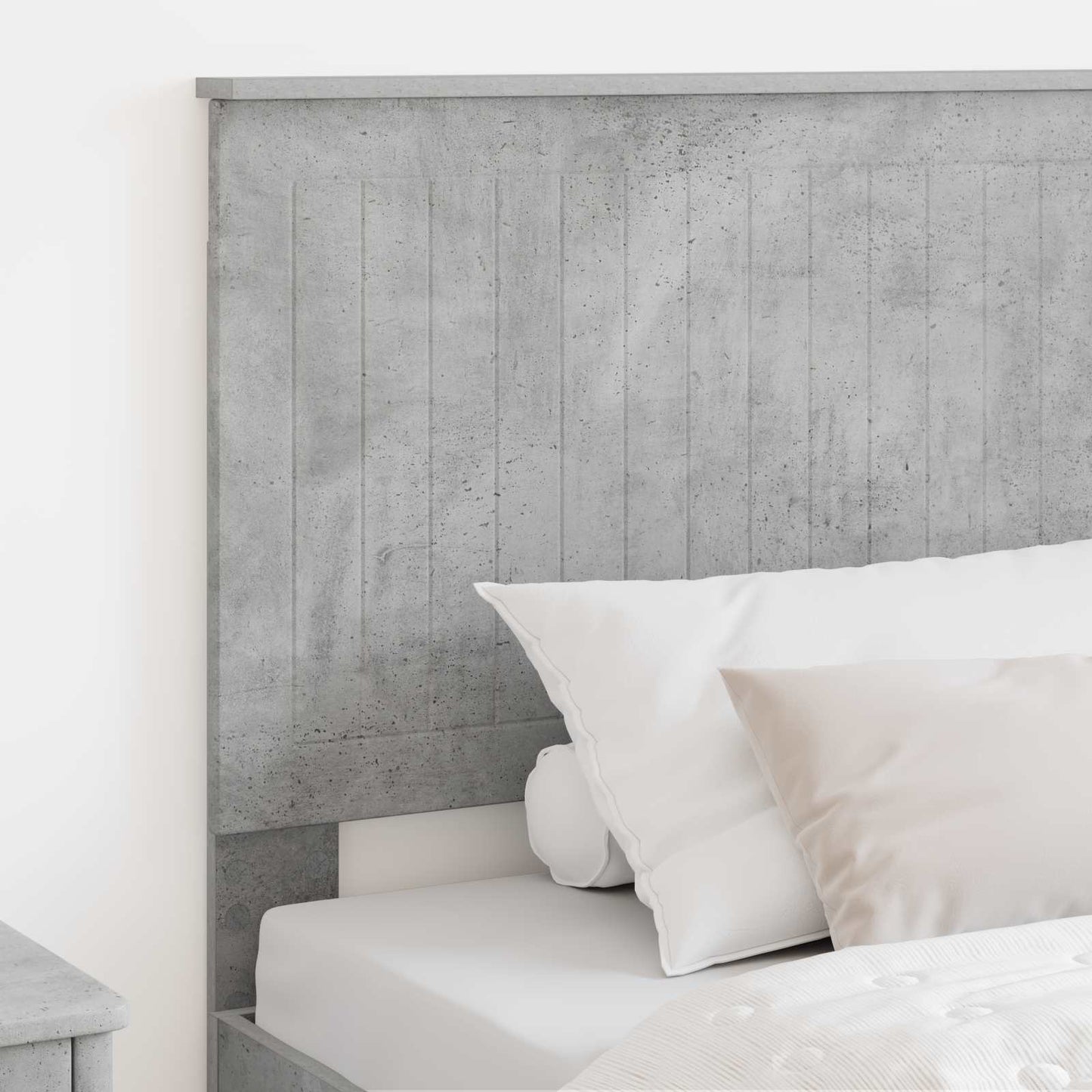 Headboard with Headboard Concrete Grey 100 cm Engineered wood