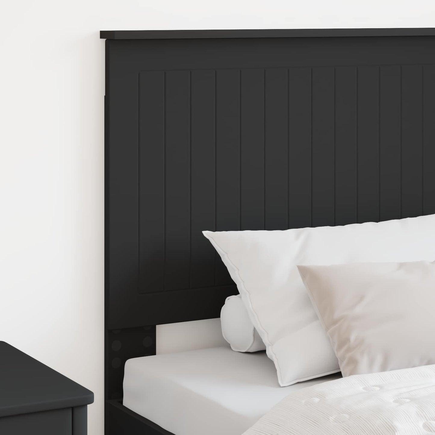 Headboard with Headboard Black Oak 90 cm Engineered wood