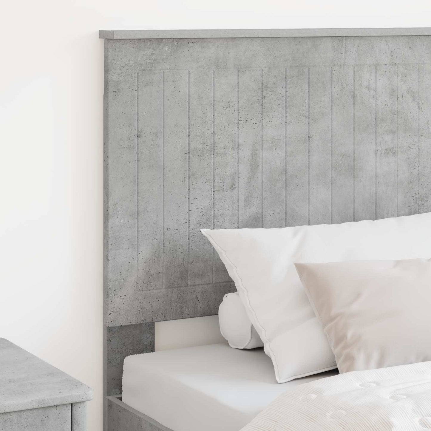 Headboard with Headboard Concrete Grey 90 cm Engineered wood