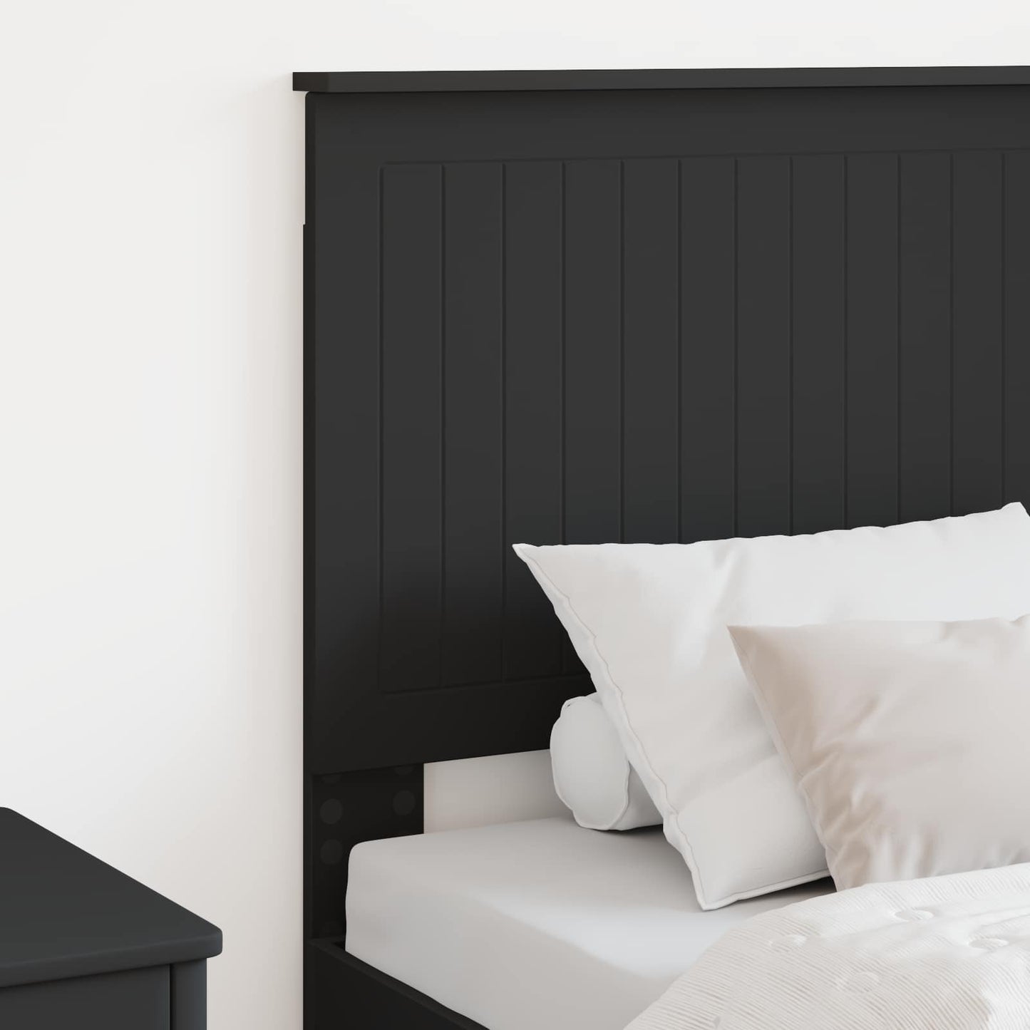 Headboard with Headboard Black Oak 80 cm Engineered wood