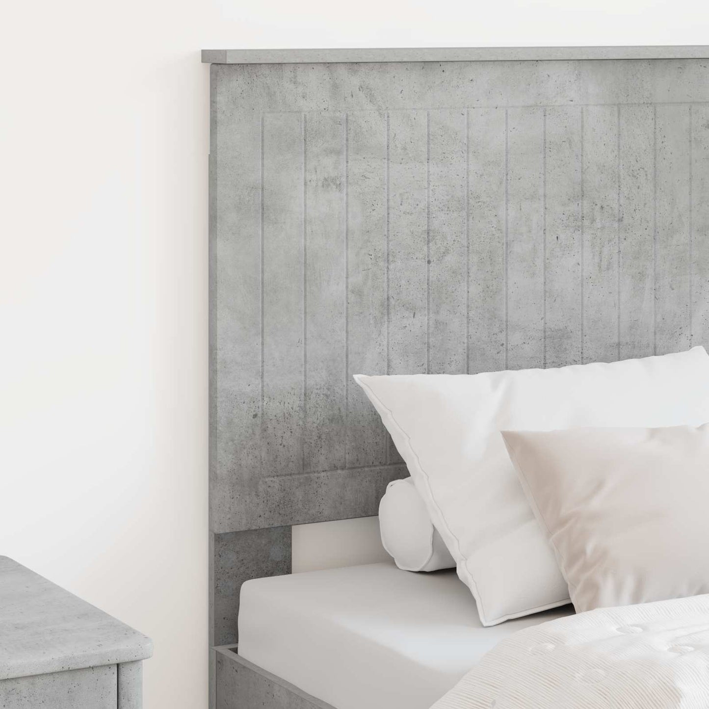 Headboard with Headboard Concrete Grey 80 cm Engineered wood