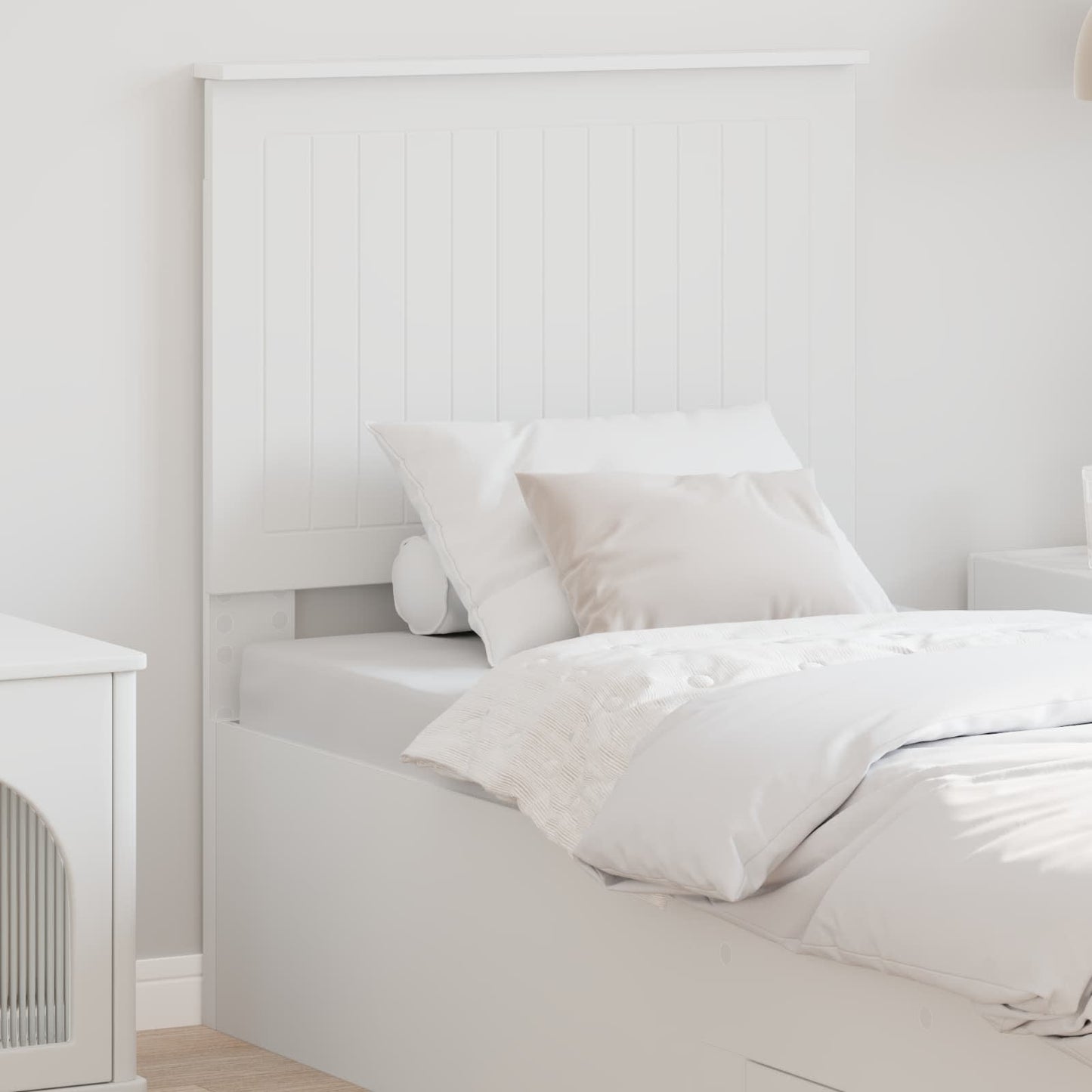 Headboard with Headboard White 75 cm Engineered wood