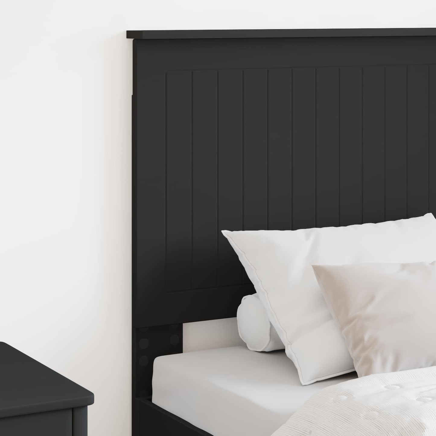 Headboard with Headboard Black Oak 75 cm Engineered wood