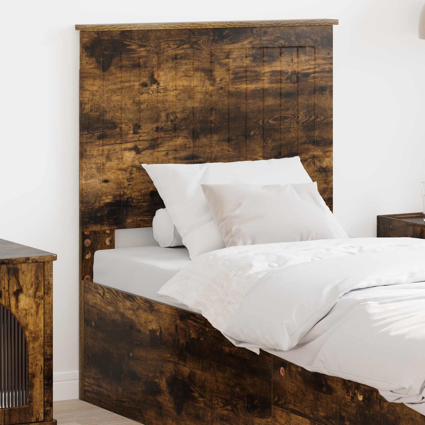 Headboard with Headboard Smoked Oak 75 cm Engineered wood