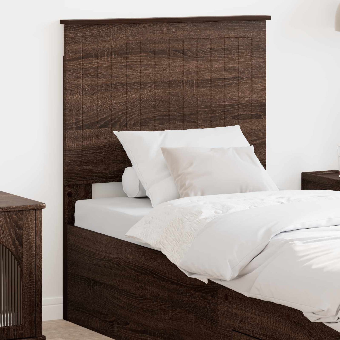 Headboard with Headboard Brown Oak 75 cm Engineered wood