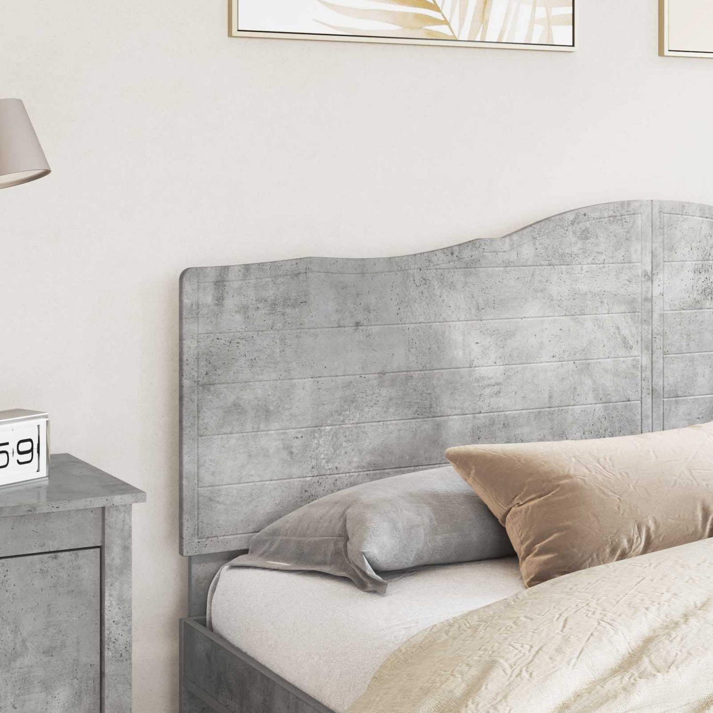 Headboard Concrete Grey Engineered wood