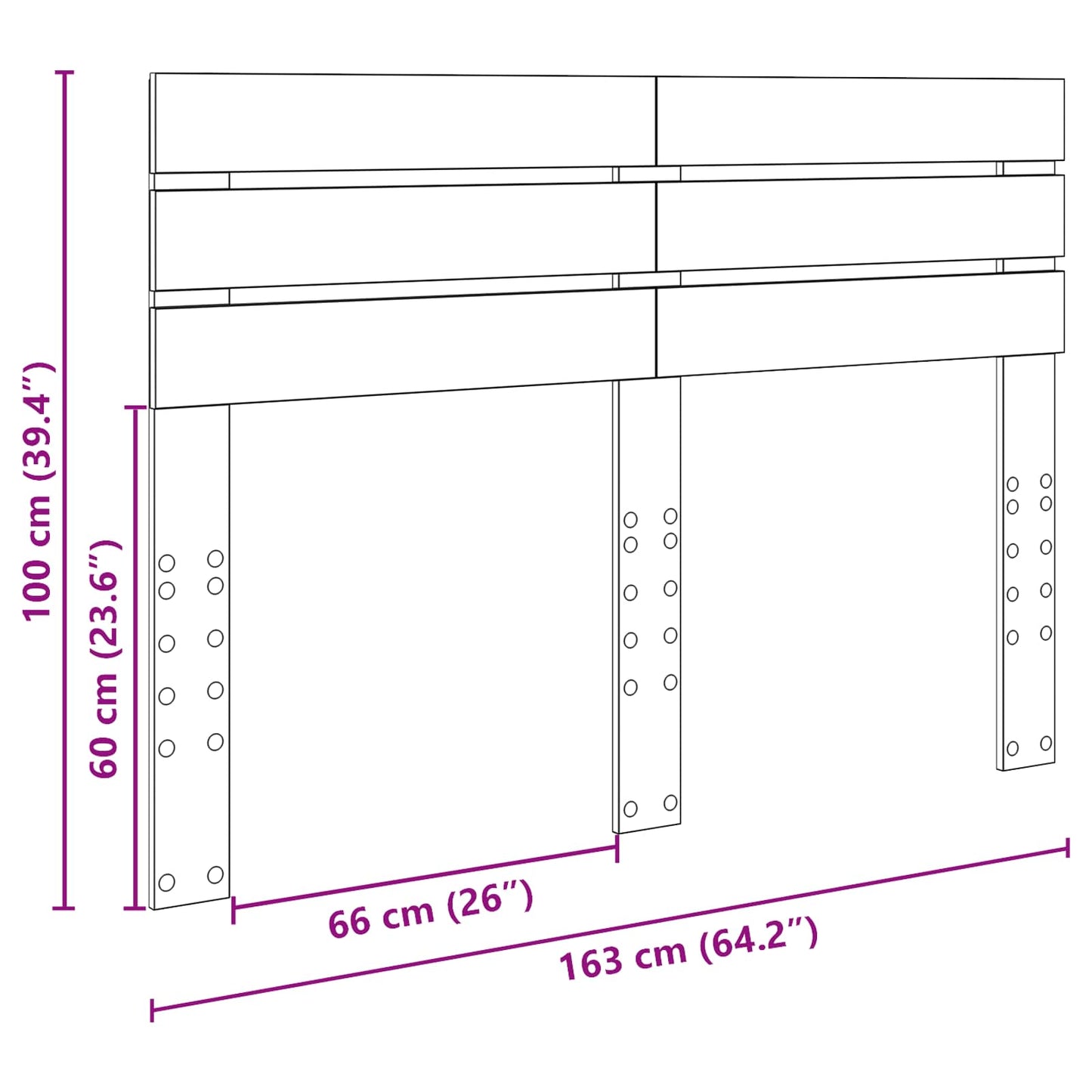 Headboard White Engineered wood