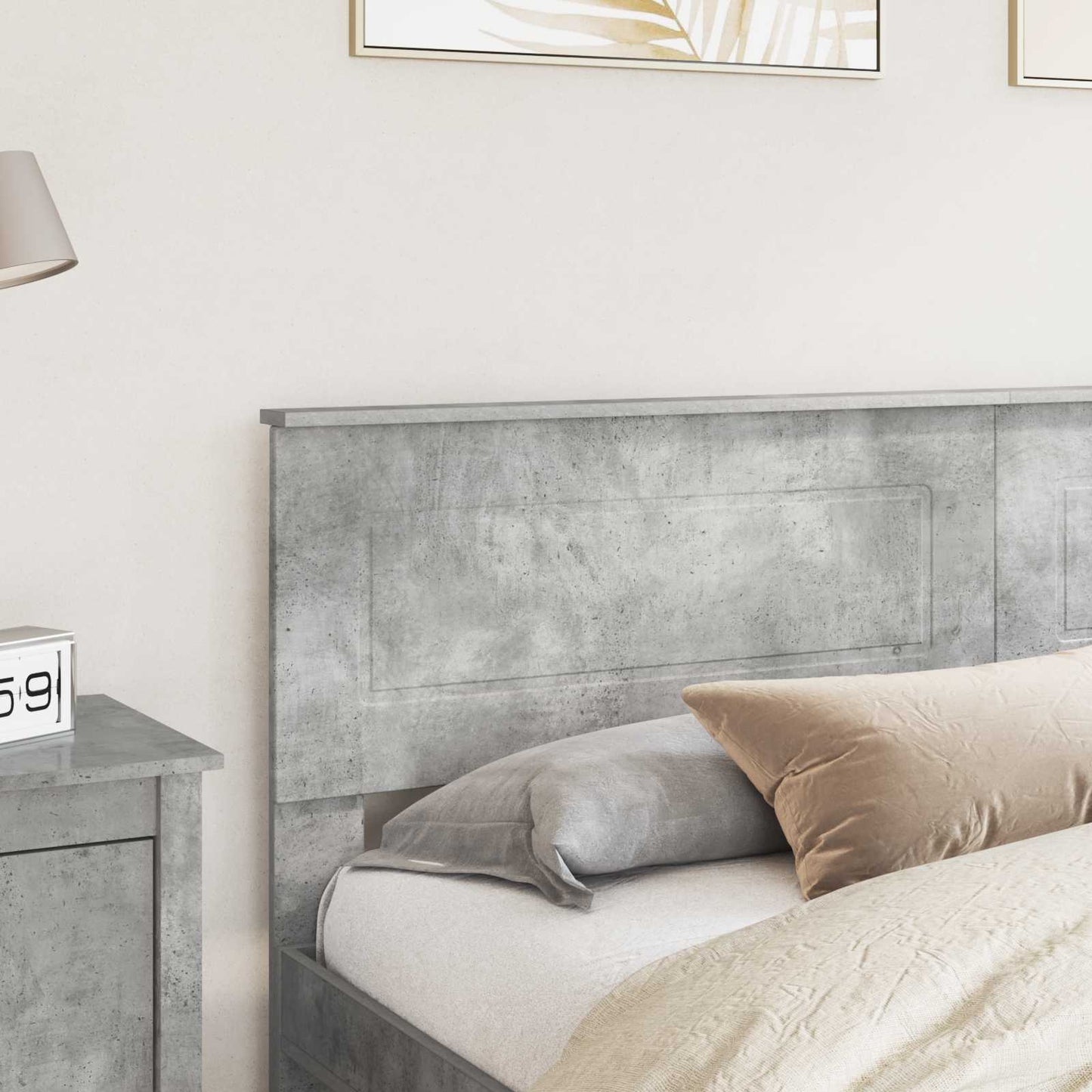 Headboard Concrete Grey Engineered wood
