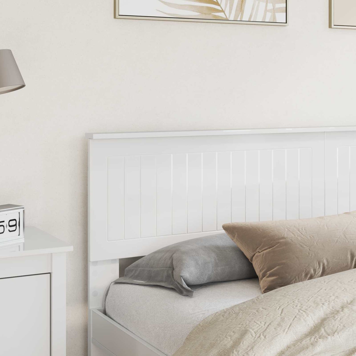 Headboard Gloss White Engineered wood