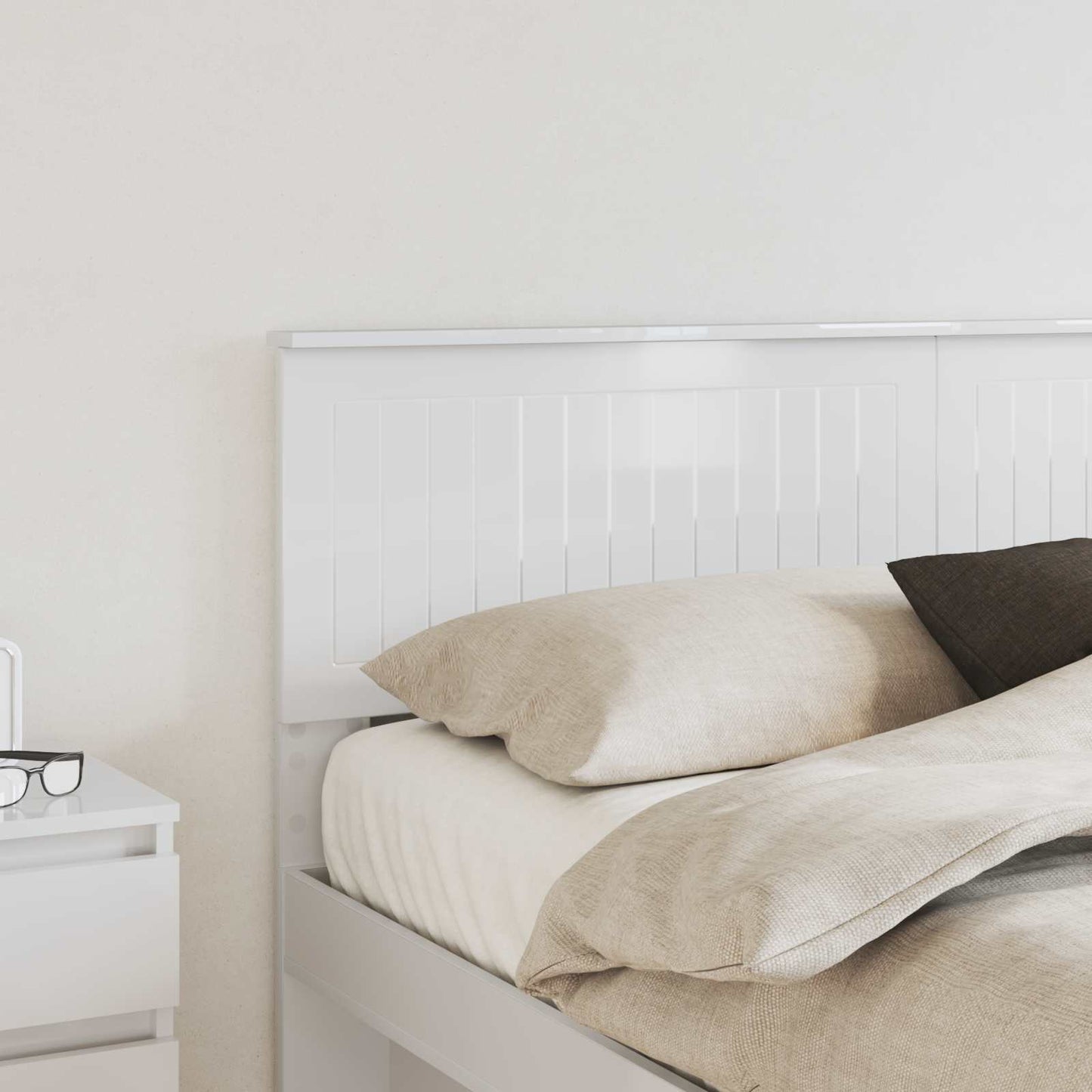 Headboard Gloss White Engineered wood