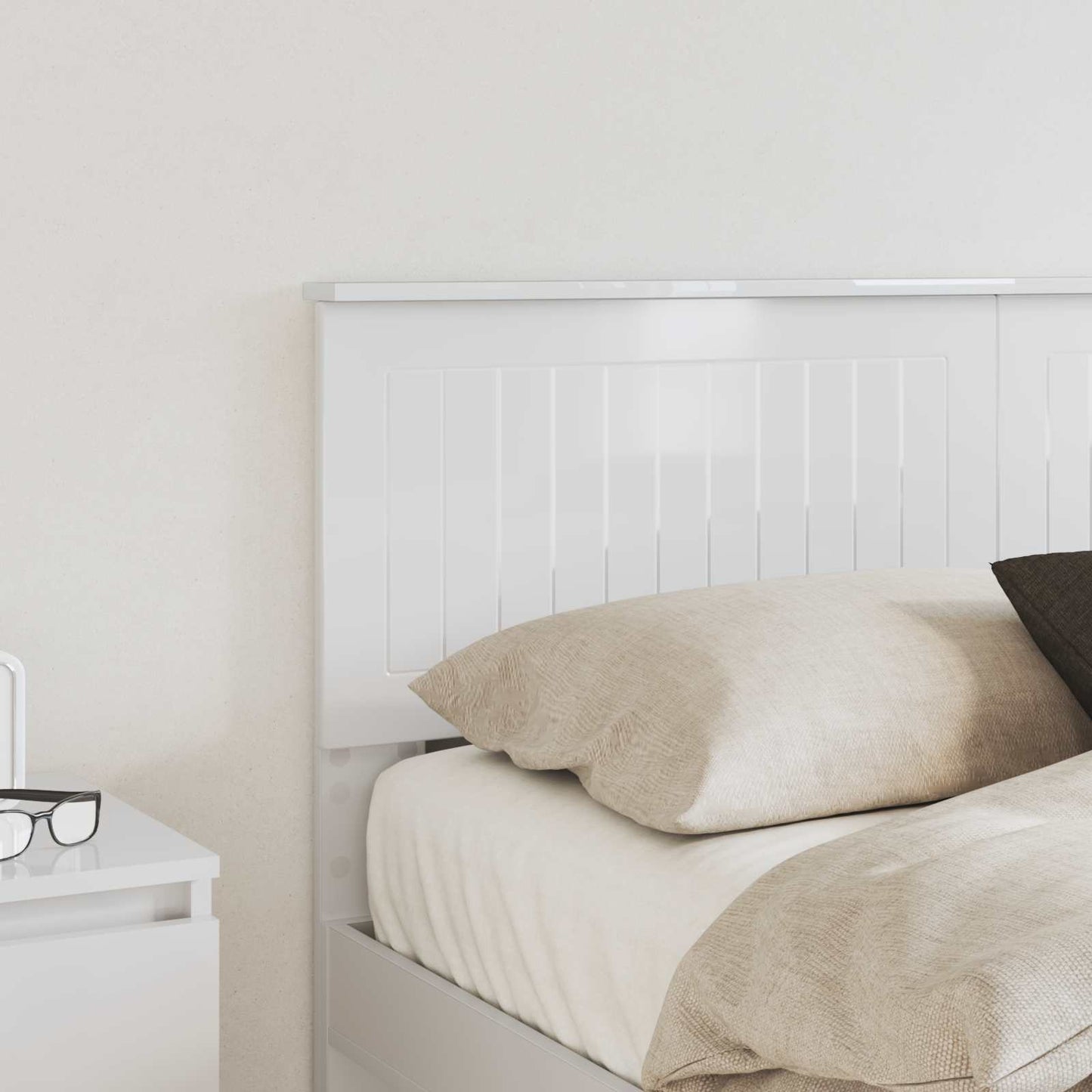 Headboard Gloss White Engineered wood