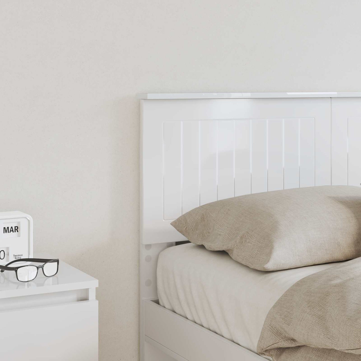 Headboard Gloss White Engineered wood