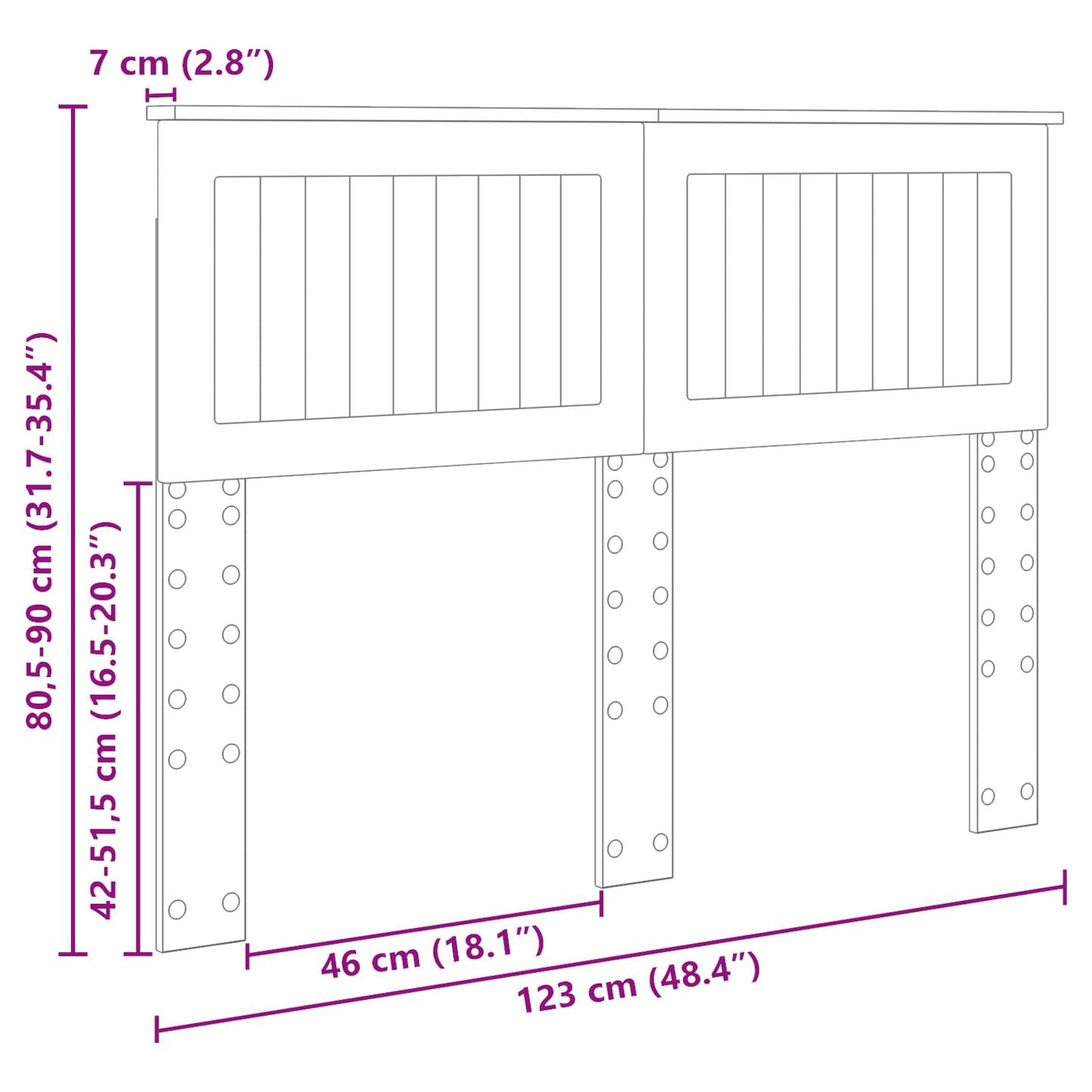 Headboard White Engineered wood