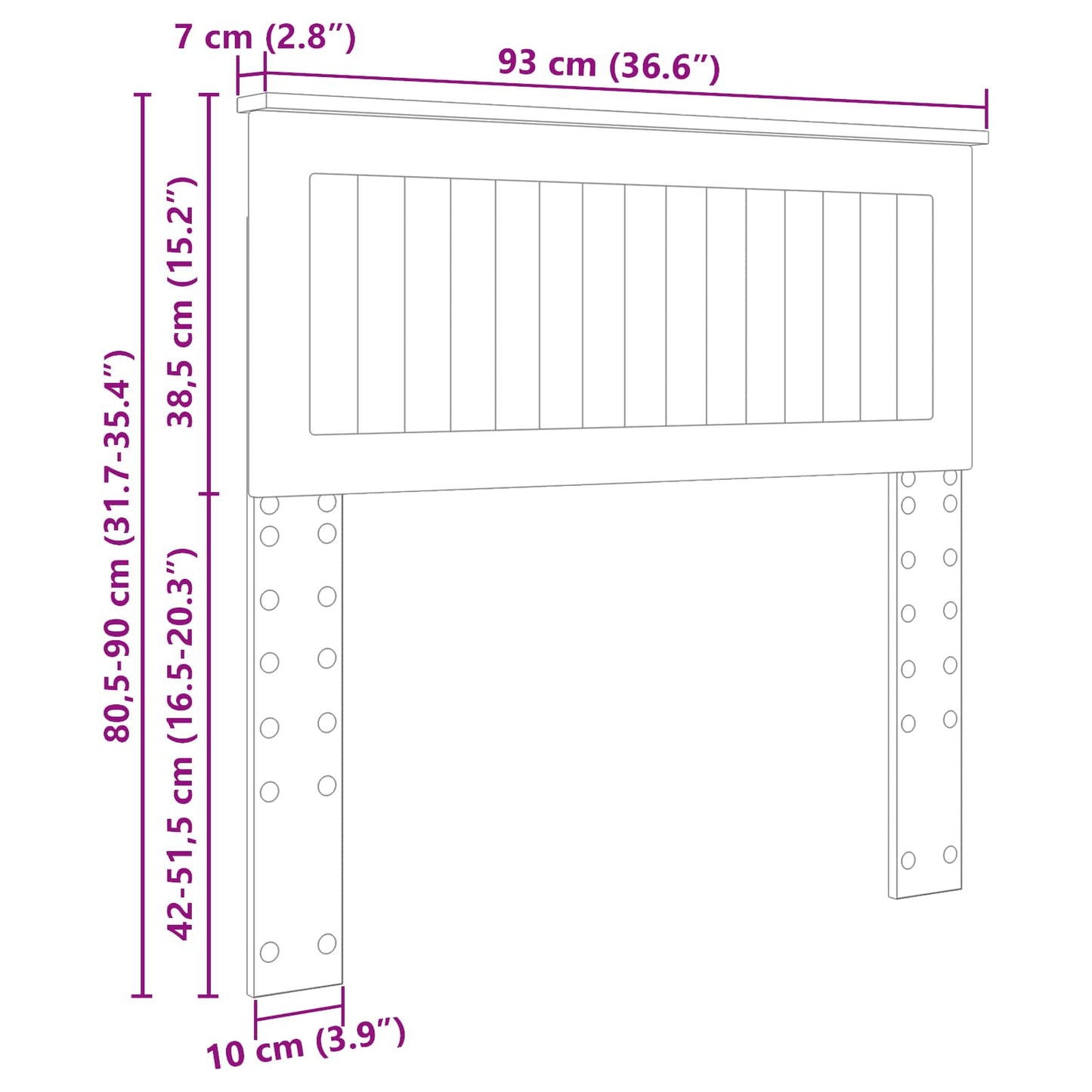 Headboard White Engineered wood