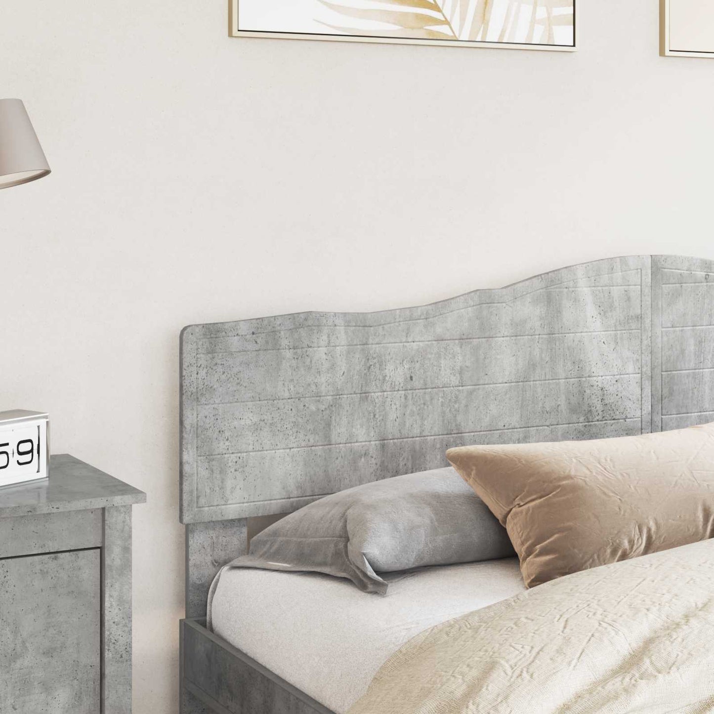 Headboard Concrete Grey Engineered wood