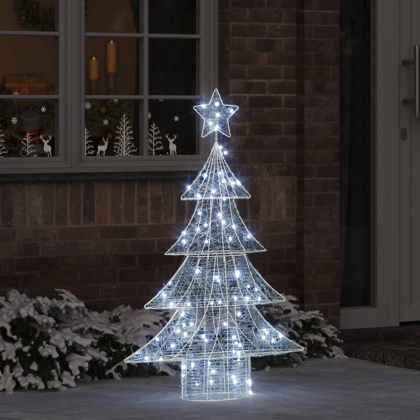 Christmas Tree with 100 LEDs Cold white 120 cm Acrylic