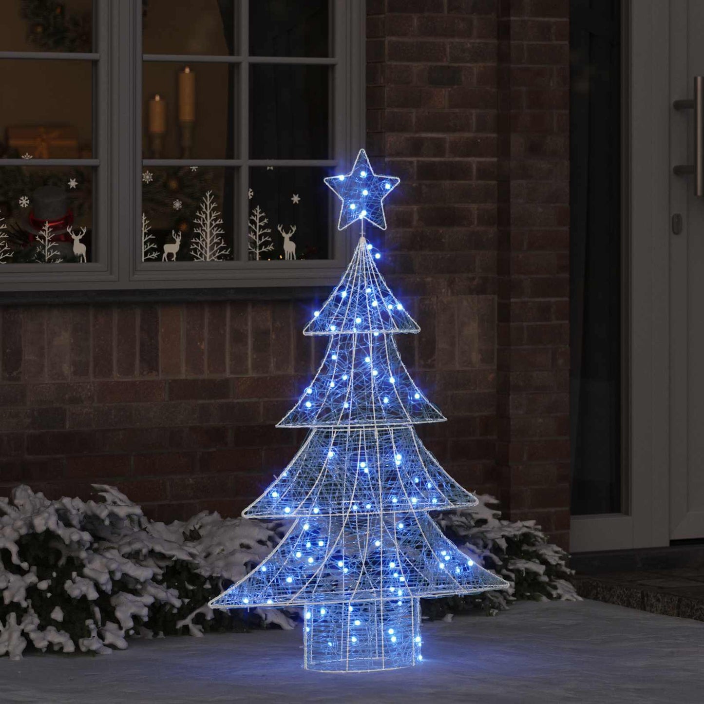 Christmas Tree with 100 LEDs Blue 120 cm Acrylic