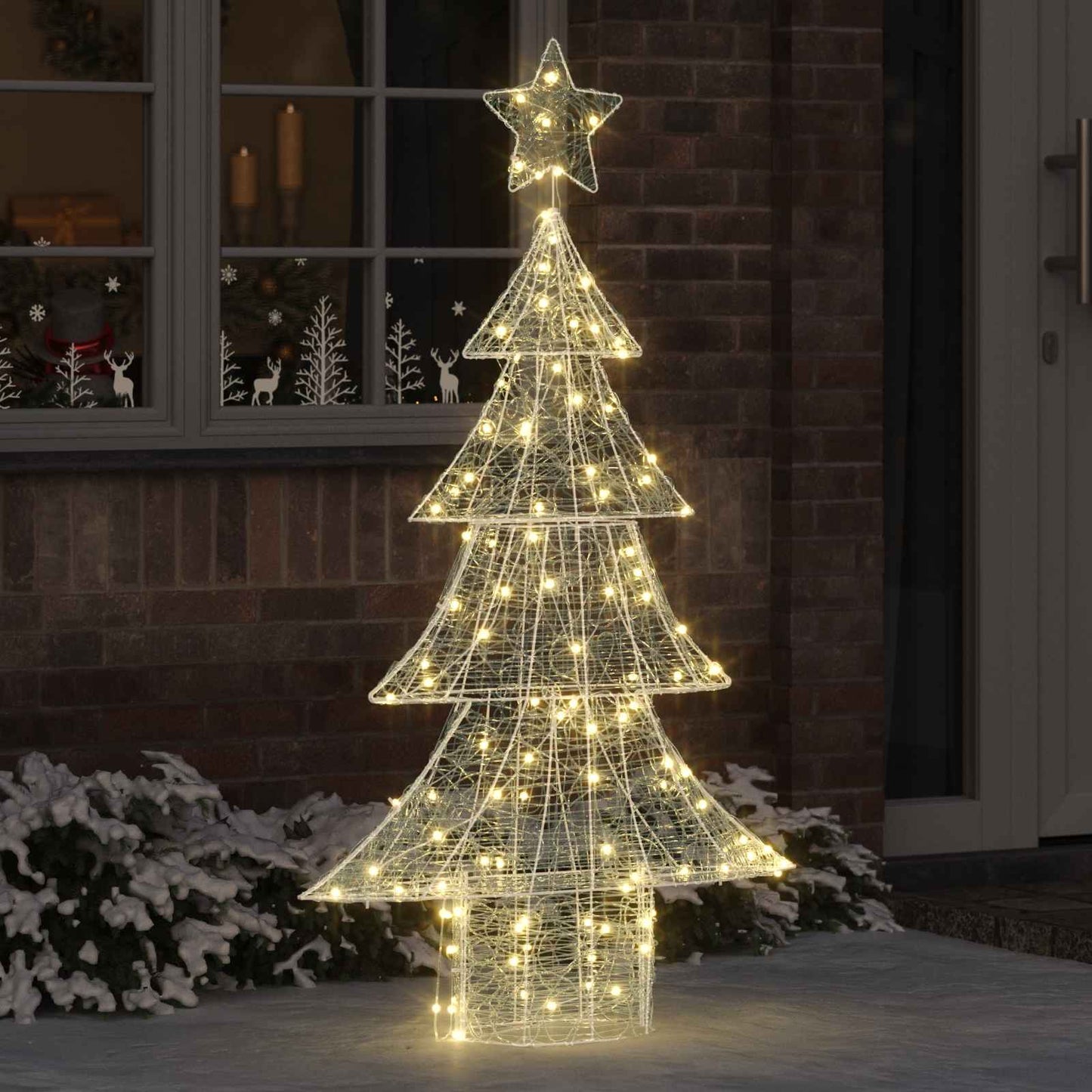 Christmas Tree with 160 LEDs Warm white 150 cm Acrylic