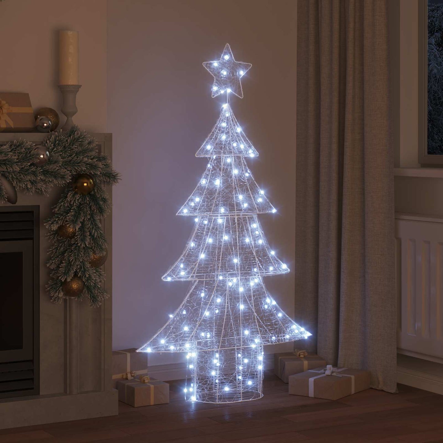 Christmas Tree with 160 LEDs Cold white 150 cm Acrylic