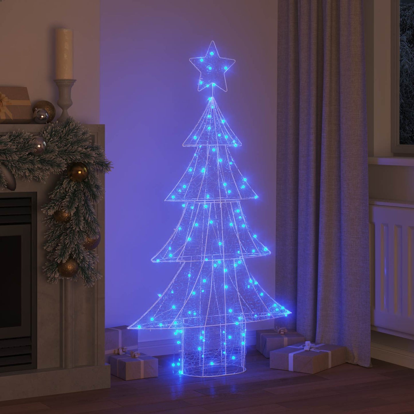 Christmas Tree with 160 LEDs Blue 150 cm Acrylic