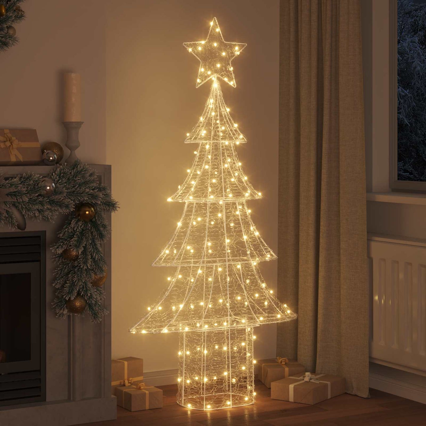 Christmas Tree with 240 LEDs Warm white 150 cm Acrylic