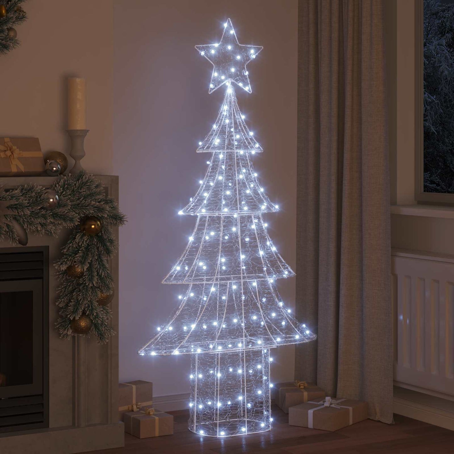 Christmas Tree with 240 LEDs Cold white 180 cm Acrylic
