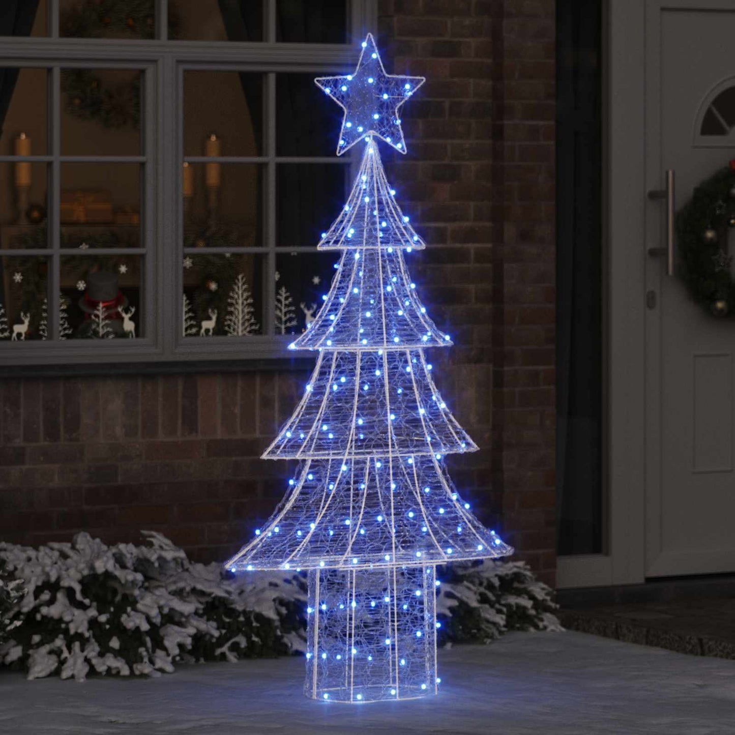Christmas Tree with 240 LEDs Blue 180 cm Acrylic
