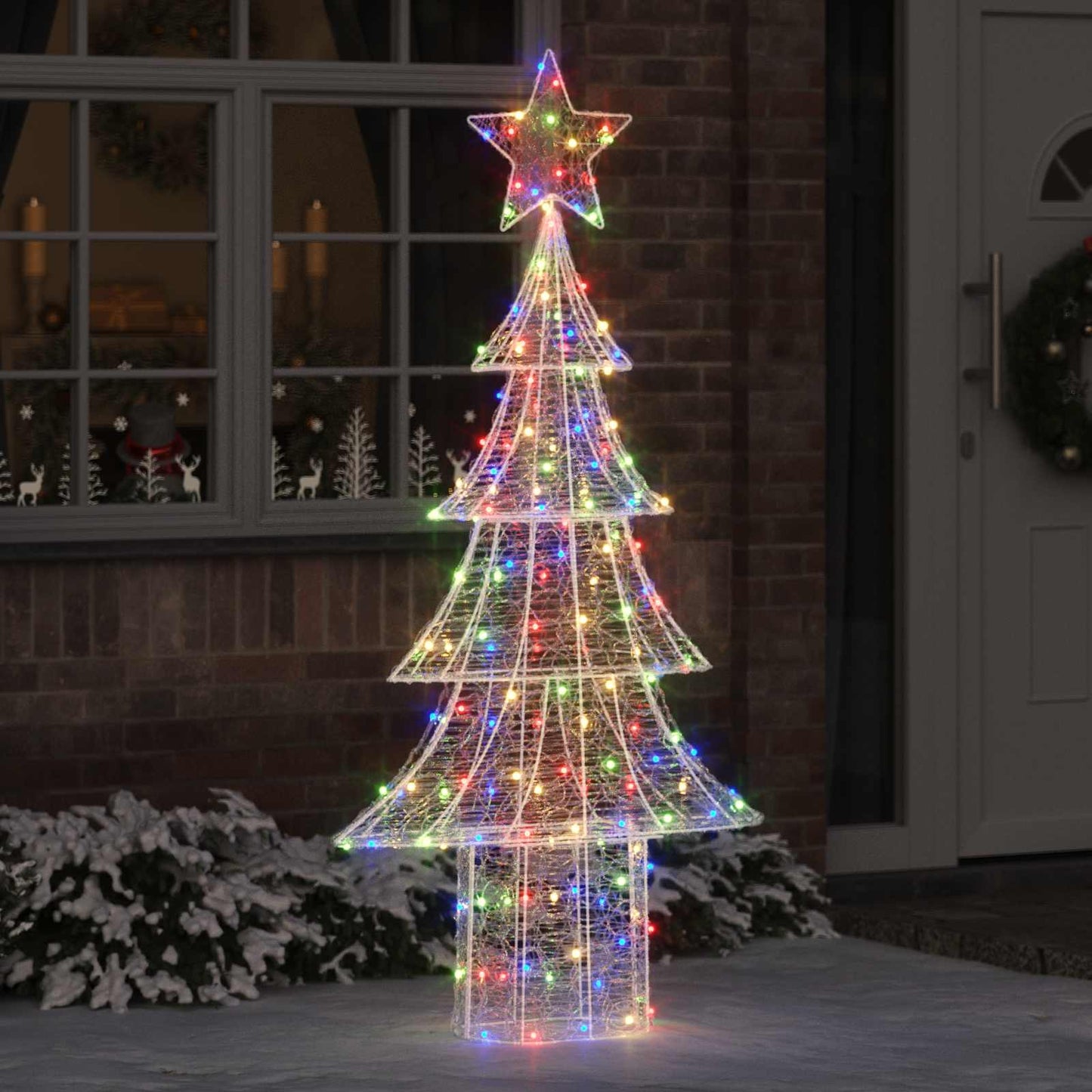 Christmas Tree with 240 LEDs Multicolour 180 cm Acrylic