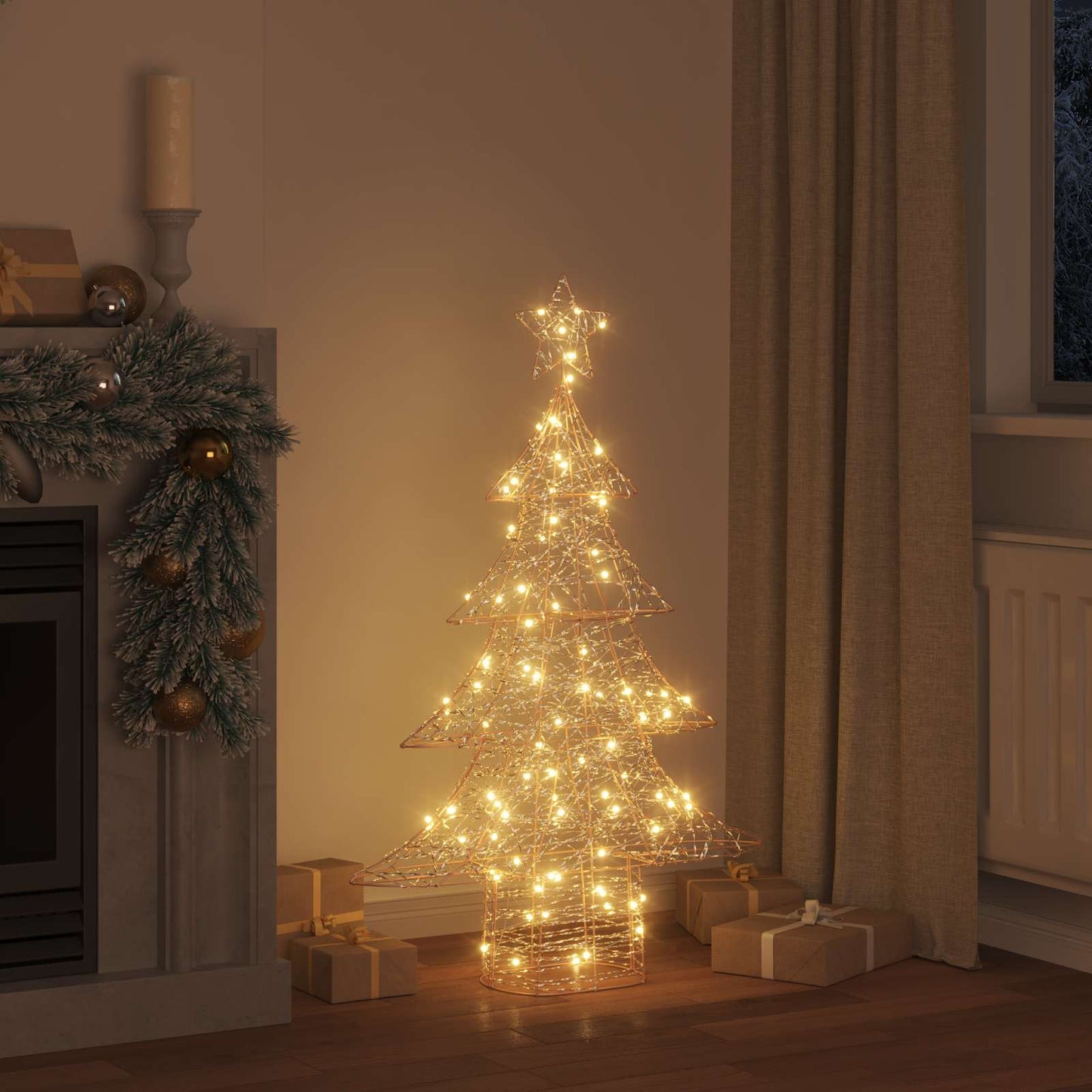 Christmas Tree with 120 LEDs Warm white 120.5 cm PET