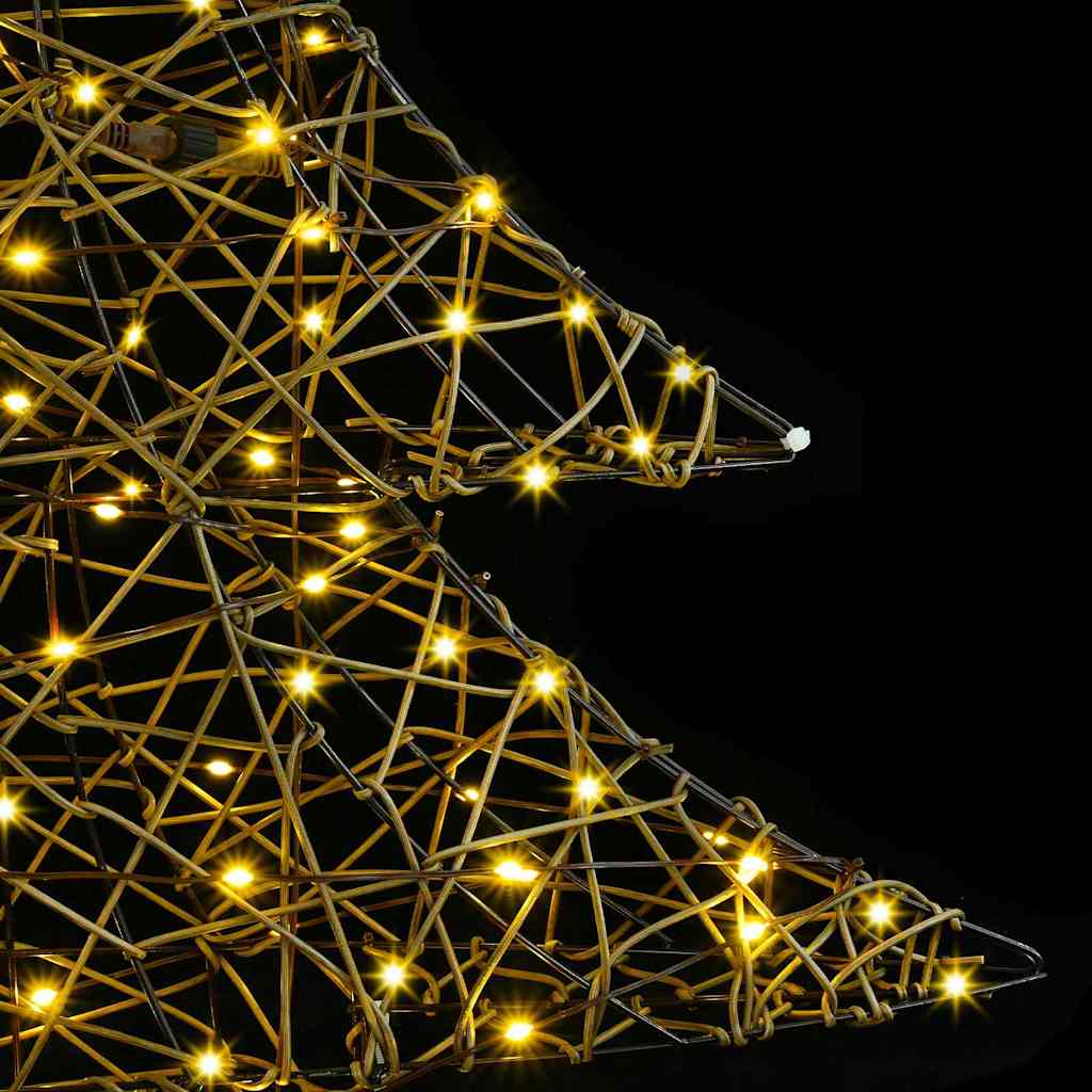 Christmas Tree with 120 LEDs Warm white 150 cm Rattan