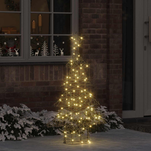 Christmas Tree with 120 LEDs Warm white 150 cm Rattan