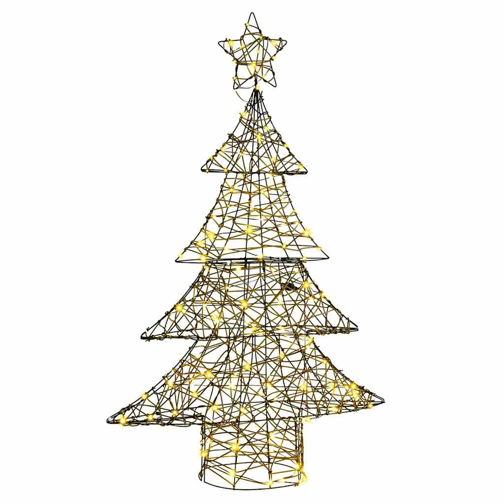 Christmas Tree with 120 LEDs Warm white 150 cm Rattan