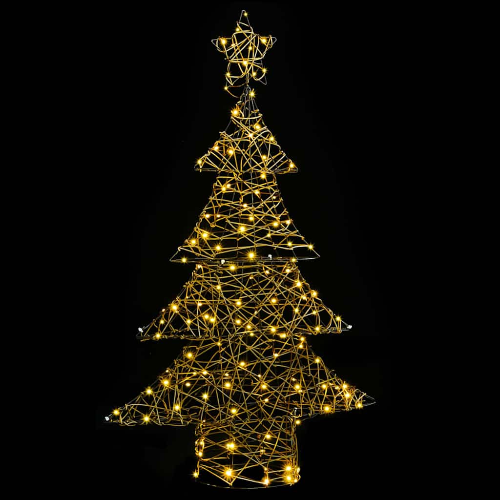 Christmas Tree with 120 LEDs Warm white 150 cm Rattan