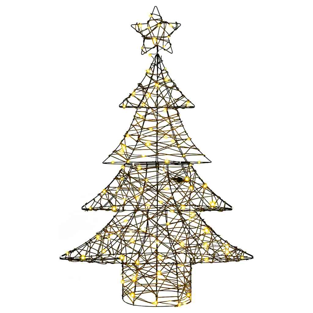 Christmas Tree with 120 LEDs Warm white 150 cm Rattan