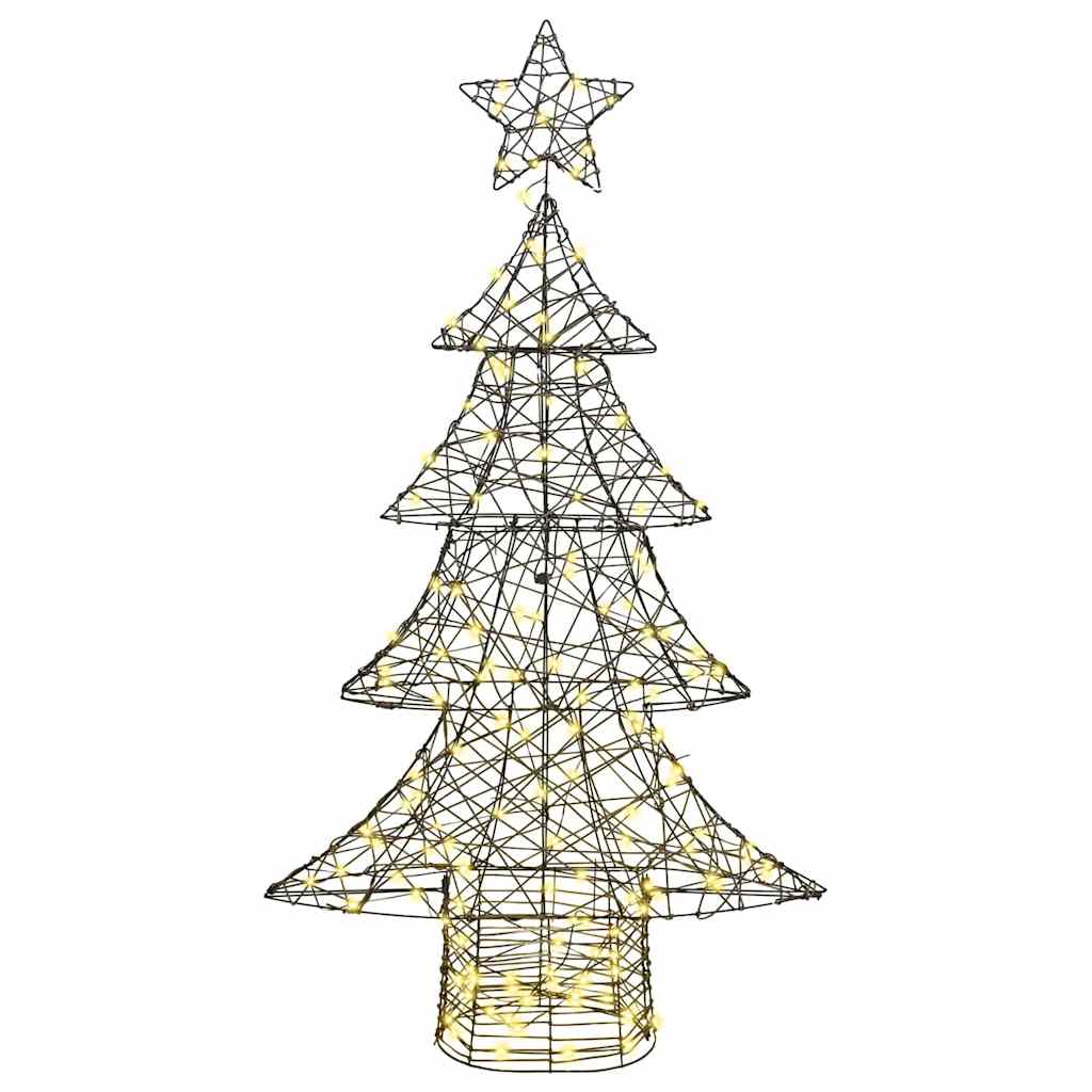 Christmas Tree with 160 LEDs Warm white 150 cm Rattan