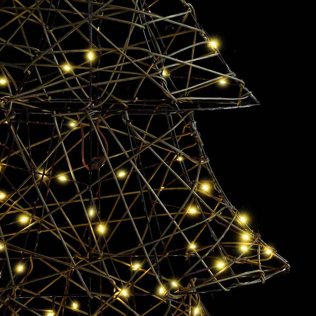 Christmas Tree with 240 LEDs Warm white 180 cm Rattan