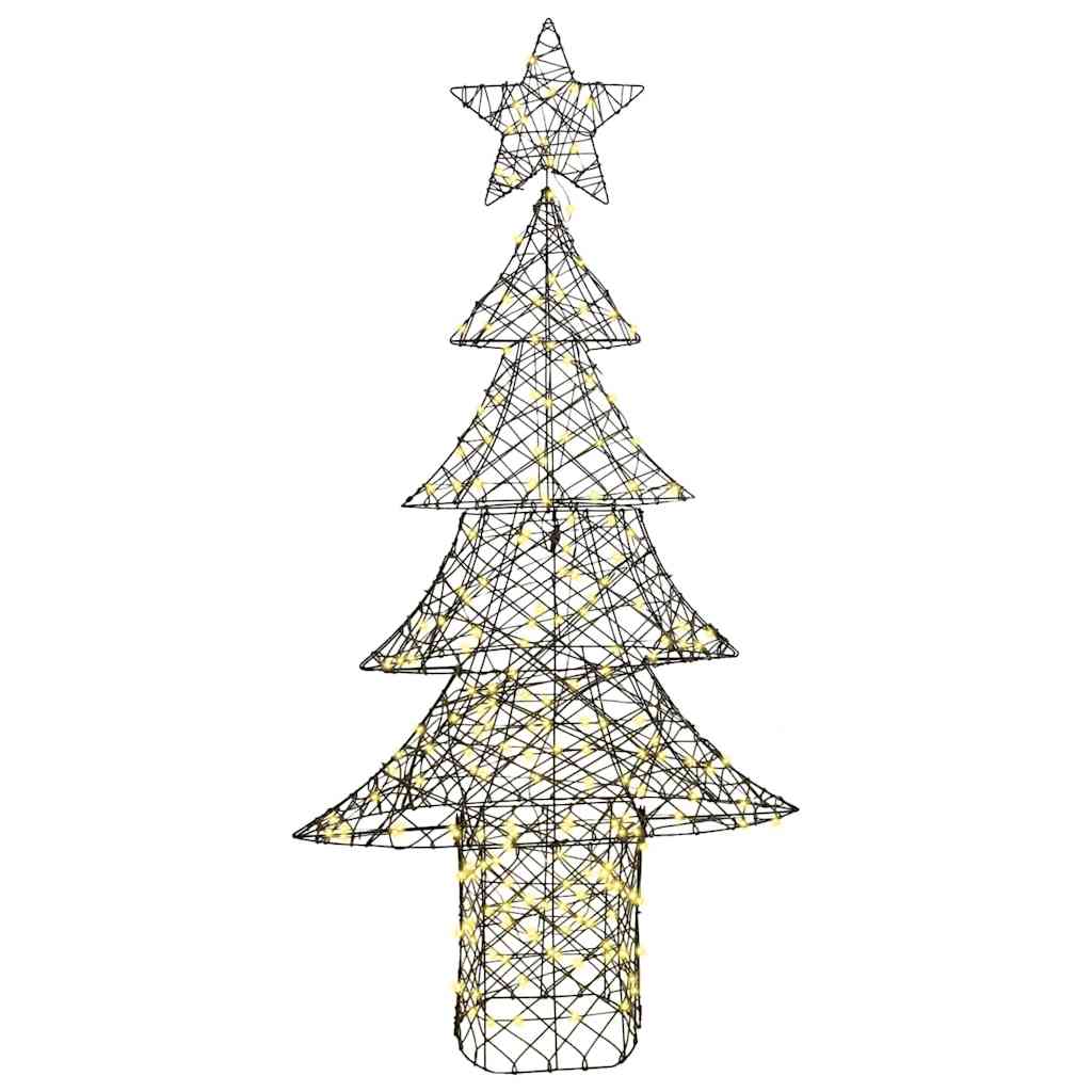 Christmas Tree with 240 LEDs Warm white 180 cm Rattan