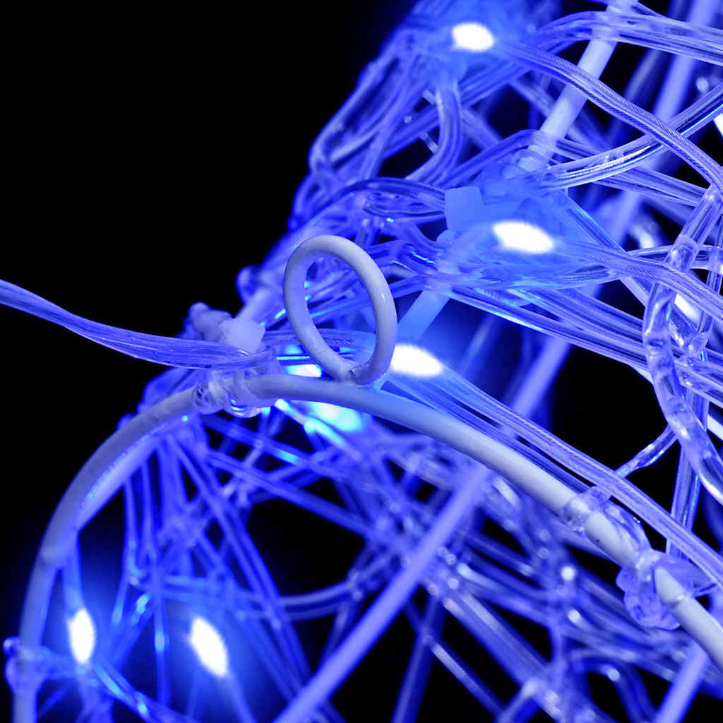 Reindeer Head with 140 LEDs Blue 68 x 36.5 x 62.5 cm Acrylic