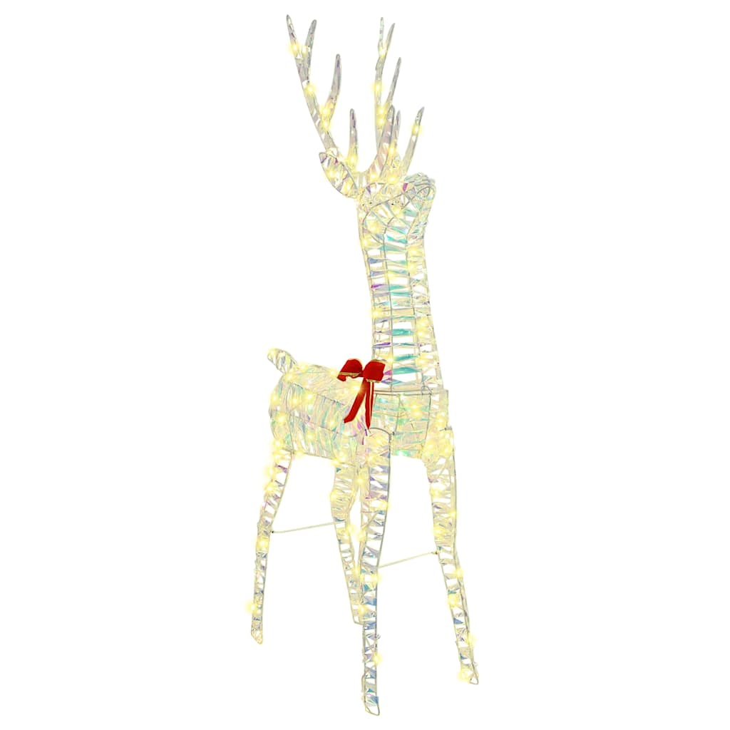 Reindeer Pull Sleigh Warm white 70 x 26 x 129 cm PET